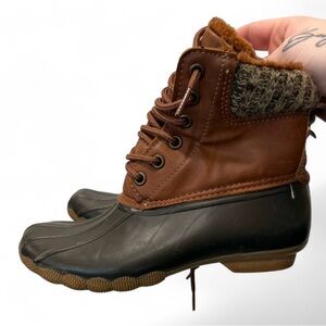 Steve Madden Waterproof Duck Boots with Knit Collar
